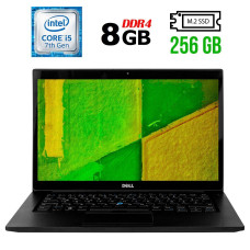 Ультрабук Б-клас Dell Latitude 7480 / 14" (1920x1080) IPS / Intel Core i5-7200U (2 (4) ядра по 2.5 - 3.1 GHz) / 8 GB DDR4 / 256 GB SSD M.2 / Intel HD Graphics 620 / WebCam / HDMI б/в