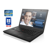 Ультрабук А- клас Lenovo Thinkpad T460 / 14" (1920x1080) IPS Touch / Intel Core i5-6300U (2 (4) ядра по 2.4 - 3.0 GHz) / 8 GB DDR4 / 256 GB SSD / Intel HD Graphics 520 / WebCam / 2x АКБ б/в