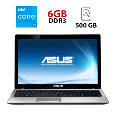 Ноутбук Asus K53SC / 15.3" (1366x768) TN / Intel Core i5-2540M (2 (4) ядра по 2.6 - 3.3 GHz) / 6 GB DDR3 / 500 GB HDD / nVidia GeForce GT 520MX, 1 GB DDR3, 64-bit / HDMI / WebCam б/в