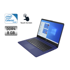 Ноутбук HP 14-dq / 14" (1920x1080) IPS Touch / Intel Celeron N4120 (4 ядра по 1.1 - 2.6 GHz) / 8 GB DDR4 / 64 GB SSD / Intel UHD Graphics 600 / WebCam б/в