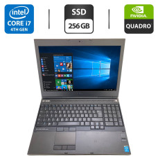 Мобільна робоча станція Dell Precision M4800 / 15.6" (1920x1080) TN / Intel Core i7-4600M (2 (4) ядра по 2.9 - 3.6 GHz) / 16 GB DDR3 / 256 GB SSD / nVidia Quadro K2100M, 2 GB GDDR5, 128-bit / WebCam / HDMI б/в