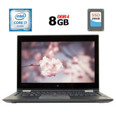 Нетбук Б-клас Lenovo ThinkPad Yoga 260 / 12.5" (1920x1080) IPS / Intel Core i7-6600U (2 (4) ядра по 2.6 - 3.4 GHz) / 8 GB DDR4 / 256 GB SSD / Intel HD Graphics 520 / WebCam / Fingerprint / miniDP / HDMI б/в