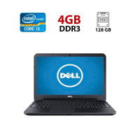 Ноутбук Dell Inspiron 3521 / 15.6" (1366x768) TN / Intel Core i3-3217U (2 (4) ядра по 1.8 GHz) / 4 GB DDR3 / 128 GB SSD / Intel HD Graphics 4000 / WebCam б/в