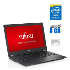Ноутбук Fujitsu Lifebook U757 / 15.6" (1920x1080) IPS / Intel Core i5-6200U (2 (4) ядра по 2.3 - 2.8 GHz) / 8 GB DDR4 / 256 GB SSD M.2 / Intel HD Graphics 520 / WebCam б/в