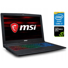 Ігровий ноутбук MSI GF62VR 7RF / 15.6" TN / Intel Core i7-7700HQ (4(8) ядра по 2.8-3.8GHz) / 16GB DDR4 / 256GB SSD + 1000GB HDD / GeForce GTX 1060, 6GB GDDR5, 192-bit / WebCam / Win 10 Home б/в