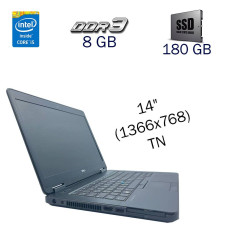 Ноутбук Dell Latitude E5440 / 14" TN / Intel Core i5-4300U (2(4) ядра по 1.9-2.9 GHz) / 8GB DDR3 / 180GB SSD / HD Graphics 4400 / WebCam / АКБ не тримає б/в