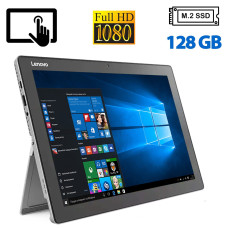 Планшет Б-клас Lenovo IdeaPad Miix 510-12ISK / 12.2" IPS Touch / Core i3-6100U (2(4) ядра по 2.3GHz) / 4GB DDR4 / 128GB SSD M.2 /HD Graphics 520 / WebCam 2 MP + 5 MP / USB 3 Без клавіатури / Win 10 Home б/в