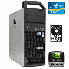 Робоча станція Lenovo ThinkStation S30 Tower / Xeon E5-2630 (6(12) ядер по 2.3-2.8 GHz) / 16GB DDR3 / 500GB HDD / Quadro 2000, 1 GB GDDR5, 128-bit / 610W / DVI / DisplayPort б/в