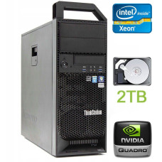 Робоча станція Lenovo ThinkStation S30 Tower / Intel Xeon E5-1650 (6(12) ядер по 3.2-3.8GHz) / 64GB DDR3 / 2000GB HDD / Quadro 2000, 1 GB GDDR5, 128-bit / 610W / DVI / DisplayPort б/в