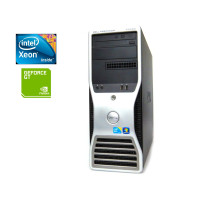 Робоча станція Dell Precision T5500 Tower / Intel Xeon X5650 (6(12) ядер по 2.66-3.06 GHz) / 8GB DDR3 / 128GB SSD + 500GB HDD / GeForce GT 430, 1 GB GDDR3, 128-bit / DVD-ROM / 825W б/в