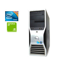 Робоча станція Dell Precision T5500 Tower / Intel Xeon X5650 (6(12) ядер по 2.66-3.06 GHz) / 8GB DDR3 / 128GB SSD + 500GB HDD / GeForce GT 430, 1 GB GDDR3, 128-bit / DVD-ROM / 825W б/в