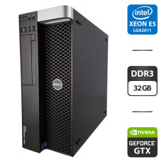 Робоча станція Dell Precision T3610 Tower / Intel Xeon E5-2658 v2 (10 (20) ядер по 2.4 - 3.0 GHz) / 32 GB DDR3 / 240 GB SSD / nVidia GeFirce GTX 570, 1280 MB GDDR5, 320-bit / HDMI б/в