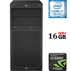 Робоча станція HP / Core i7-9700 (8 ядер по 3-4.7 GHz) / 16GB DDR4 / 250GB SSD M.2 / Quadro P1000, 4GB GDDR5, 128-bit / 500W / miniDP б/в