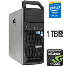 Роб. станція Lenovo / Xeon E5-1650 v2 (6(12) ядер по 3.5-3.9GHz) / 32GB DDR3 / 1000GB HDD / Quadro K4000, 3GB GDDR5, 192bit / 610W б/в