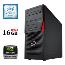 Робоча станція Fujitsu Celsius W550n Tower / Intel Core i7-6700 (4(8) ядра по 3.4-4 GHz) / 16GB DDR4 / 240GB SSD / Quadro K2000, 2GB GDDR5, 128-bit / 300W / DVD-ROM / DisplayPort б/в