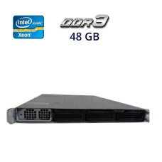 Сервер Supermicro 1U / 2x Intel Xeon X5670 (6 (12) ядер по 2.93 - 3.33 GHz) / 48 GB DDR3 / Без HDD / 2x nVidia Tesla M2090, 6 GB GDDR5, 384-bit / 1400W Gold б/в