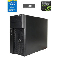 Робоча станція Dell Precision T1700 Tower / Intel Core i7-4790 (4 (8) ядра по 3.6 - 4 GHz) / 16 GB DDR3 / 240 GB SSD / nVidia Quadro K2200, 4 GB GDDR5, 128-bit / 290W / DVD-ROM / DisplayPort б/в