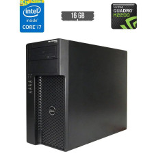 Робоча станція Dell Precision T1700 Tower / Intel Core i7-4790 (4 (8) ядра по 3.6 - 4 GHz) / 16 GB DDR3 / 240 GB SSD / nVidia Quadro K2200, 4 GB GDDR5, 128-bit / 290W / DVD-ROM / DisplayPort б/в